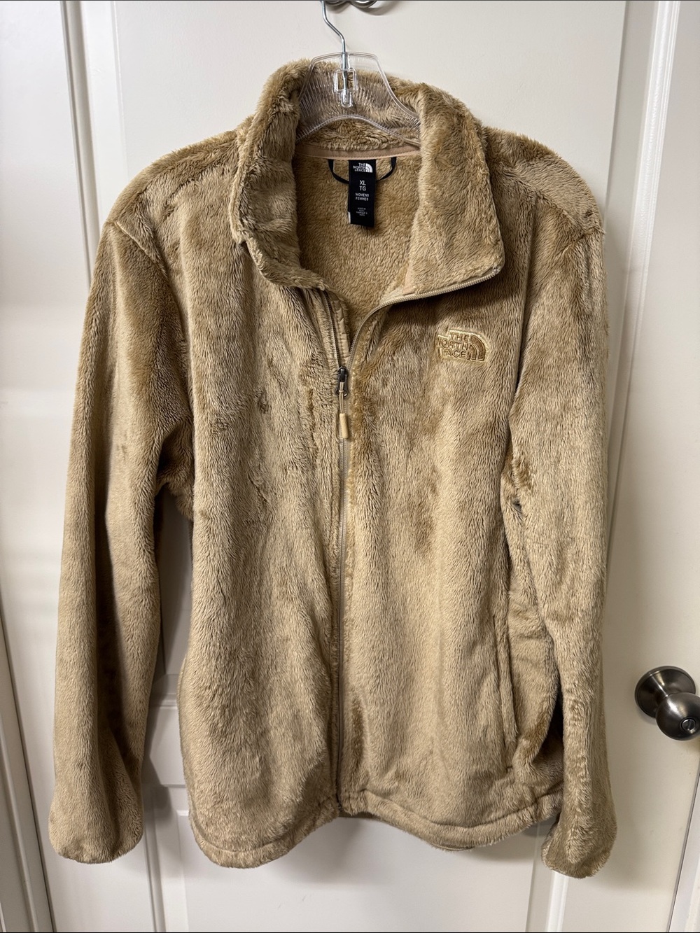 The North Face Plush Faux Fur Full-Zip Jacket - Tan